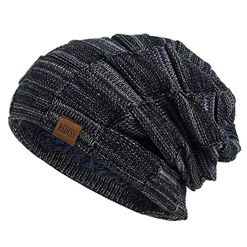 REDESS Beanie Hat for Men and Women Winter Warm Hats Knit Slouchy Thick Skull Cap 