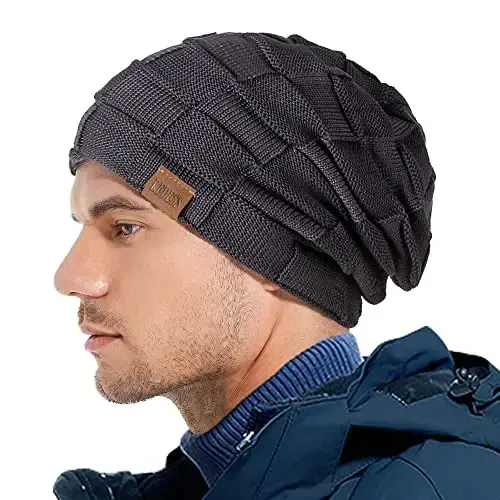 REDESS Beanie Hat for Men and Women Winter Warm Hats Knit Slouchy Thick Skull Cap - 5