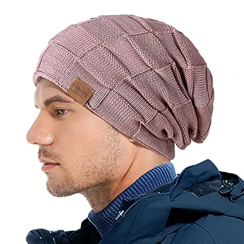 REDESS Beanie Hat for Men and Women Winter Warm Hats Knit Slouchy Thick Skull Cap - 4