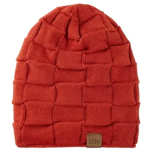 REDESS Beanie Hat for Men and Women Winter Warm Hats Knit Slouchy Thick Skull Cap - REDESS (1)
