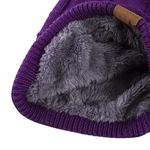 REDESS Beanie Hat for Men and Women Winter Warm Hats Knit Slouchy Thick Skull Cap - 3