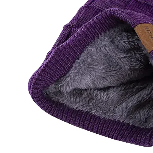 REDESS Beanie Hat for Men and Women Winter Warm Hats Knit Slouchy Thick Skull Cap - 3