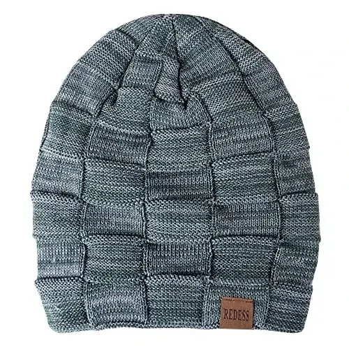 REDESS Beanie Hat for Men and Women Winter Warm Hats Knit Slouchy Thick Skull Cap with Face Cover - 2