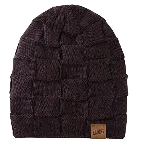 REDESS Beanie Hat for Men and Women Winter Warm Hats Knit Slouchy Thick Skull Cap with Face Cover - REDESS (1)