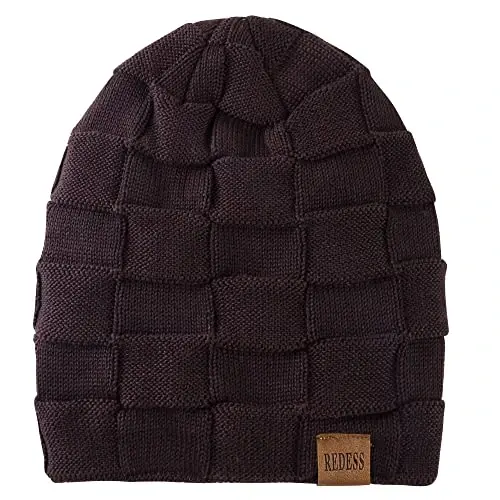 REDESS Beanie Hat for Men and Women Winter Warm Hats Knit Slouchy Thick Skull Cap with Face Cover - 2