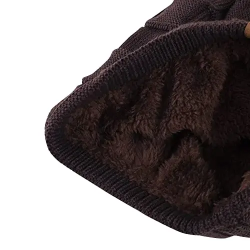 REDESS Beanie Hat for Men and Women Winter Warm Hats Knit Slouchy Thick Skull Cap with Face Cover - 3