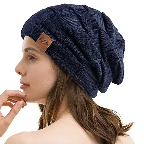 REDESS Erkaklar va ayollar uchun Beanie Shlyapa Qishki Issiq Shlyapalar Trikotaj Yumshoq Qalin Bosh Suyagi Qopqog'i - 5