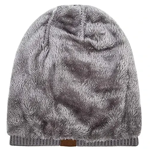 REDESS Erkaklar va ayollar uchun qishki iliq shapkalar Beanie trikotaj qalin bosh suyagi qopqog'i - 5