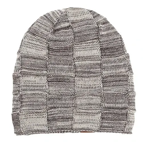 REDESS Erkaklar va ayollar uchun qishki iliq shapkalar Triko Slouchy Thick Skull Cap - 4