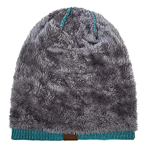 REDESS Erkaklar va ayollar uchun qishki iliq shapkalar Triko Slouchy Thick Skull Cap - 4