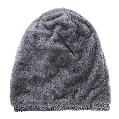 REDESS Erkaklar va ayollar uchun qishki iliq shapkalar Triko yumshoq qalin bosh suyagi qalpoq Beanie Hat - 4
