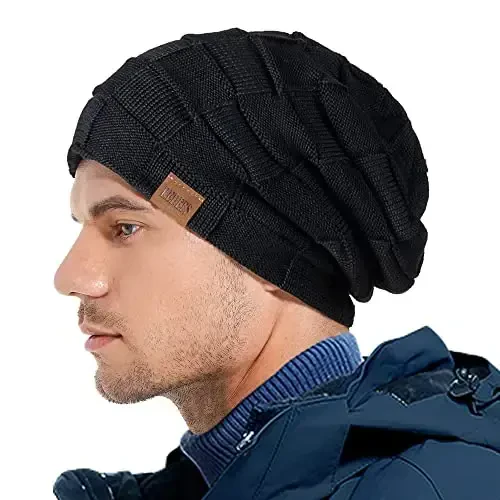 REDESS Erkaklar va Ayollar uchun Qishki Issiq Shlyapalar Trikotaj Qalin Bosh Suyagi Shapka Beanie - 2