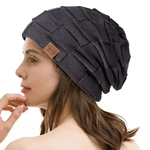 REDESS Erkaklar va Ayollar uchun Qishki Issiq Shlyapalar Trikotaj Qalin Bosh Suyagi Shapka Beanie - 3