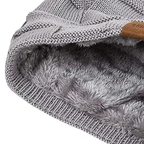 REDESS Erkaklar va ayollar uchun shapka Qishki iliq shapkalar Trikotaj yumshoq qalin bosh suyagi shapkasi - 3