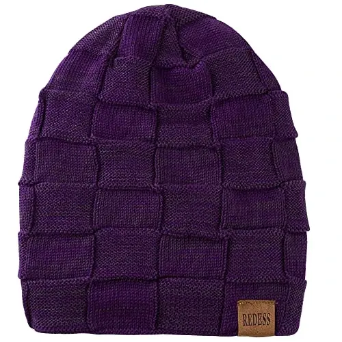 REDESS Beanie Hat for Men and Women Winter Warm Hats Knit Slouchy Thick Skull Cap - REDESS (1)