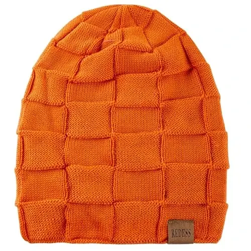 REDESS Beanie Hat for Men and Women Winter Warm Hats Knit Slouchy Thick Skull Cap - REDESS (1)