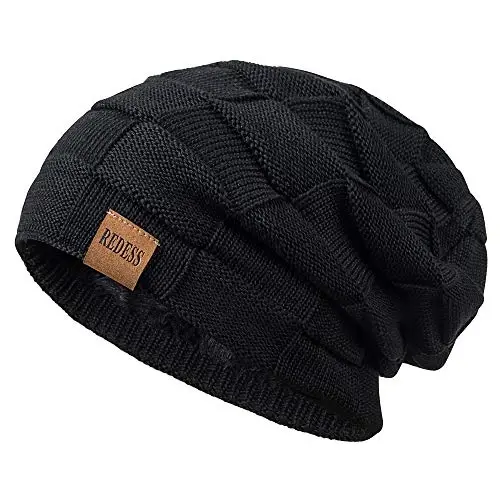 REDESS Beanie Hat for Men and Women Winter Warm Hats Knit Slouchy Thick Skull Cap - 1