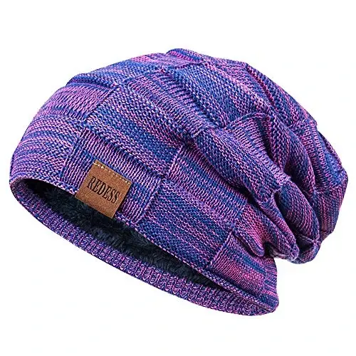 REDESS Beanie Hat for Men and Women Winter Warm Hats Knit Slouchy Thick Skull Cap - 1