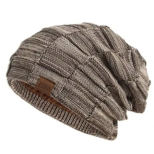 REDESS Beanie Hat for Men and Women Winter Warm Hats Knit Slouchy Thick Skull Cap 