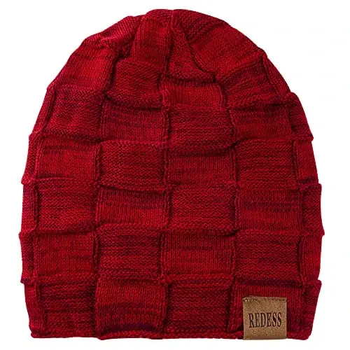 REDESS Beanie Hat for Men and Women Winter Warm Hats Knit Slouchy Thick Skull Cap - REDESS (1)
