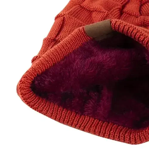 REDESS Beanie Hat for Men and Women Winter Warm Hats Knit Slouchy Thick Skull Cap - 3