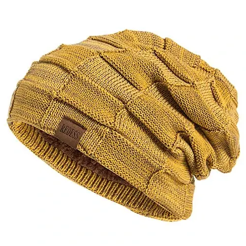 REDESS Beanie Hat for Men and Women Winter Warm Hats Knit Slouchy Thick Skull Cap 