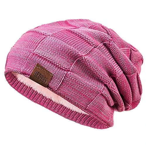 REDESS Beanie Hat for Men and Women Winter Warm Hats Knit Slouchy Thick Skull Cap - 1