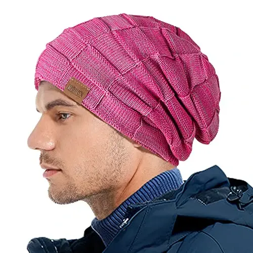 REDESS Beanie Hat for Men and Women Winter Warm Hats Knit Slouchy Thick Skull Cap - 5