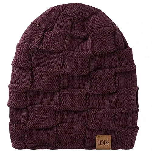 REDESS Beanie Hat for Men and Women Winter Warm Hats Knit Slouchy Thick Skull Cap - REDESS (1)