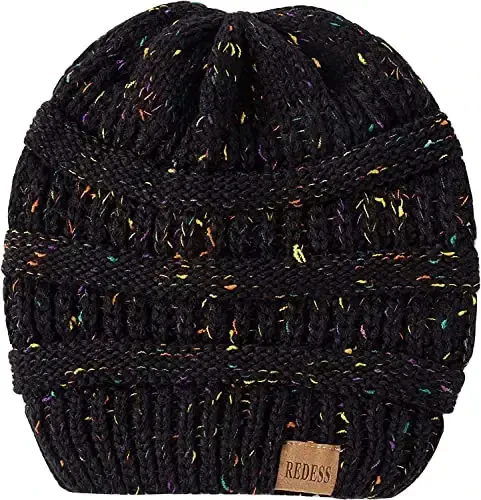 REDESS Slouchy Beanie Hat for Men and Women Winter Warm Chunky Soft Oversized Cable Knit Cap - 4