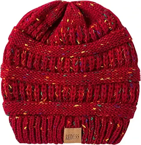 REDESS Slouchy Beanie Hat for Men and Women Winter Warm Chunky Soft Oversized Cable Knit Cap - 4