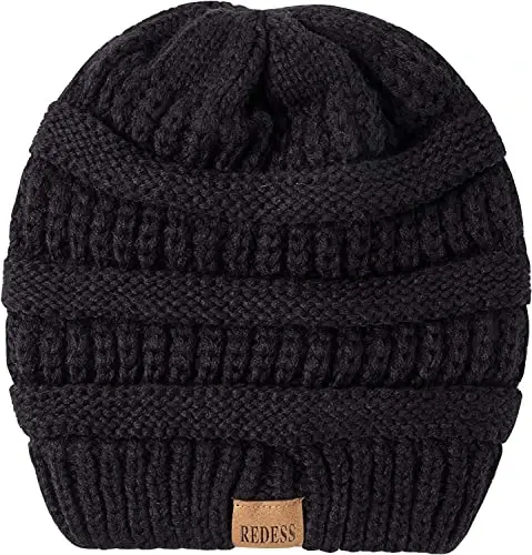 REDESS Slouchy Erkaklar va Ayollar uchun Qishki Issiq, Qo'pol, Yumshoq, Katta Hajmli O'ralgan Shlyapa - 4