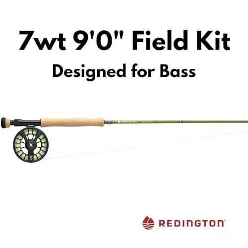 Redington Fly Fishing Field Kit, Fly Rod and Reel Combo Starter Kit, Line and Carrying Case Included - 2