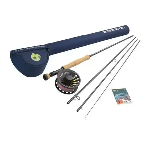 Redington Fly Fishing Field Kit, Fly Rod and Reel Combo Starter Kit, Line and Carrying Case Included - 1