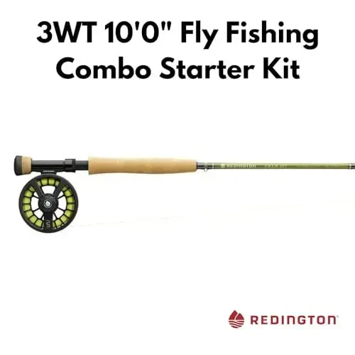 Redington Fly Fishing Field Kit, Fly Rod and Reel Combo Starter Kit, Line and Carrying Case Included - 2