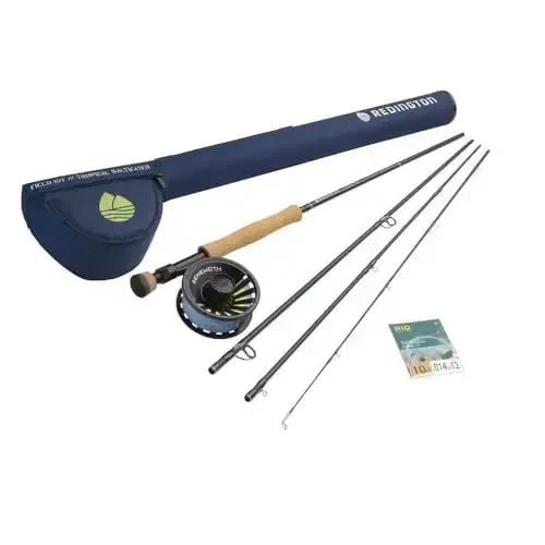 Redington Fly Fishing Field Kit, Fly Rod and Reel Combo Starter Kit, Line and Carrying Case Included 