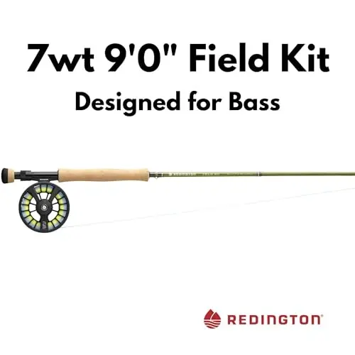 Redington Fly Fishing Field Kit, Fly Rod and Reel Combo Starter Kit, Line and Carrying Case Included - REDINGTON (1)