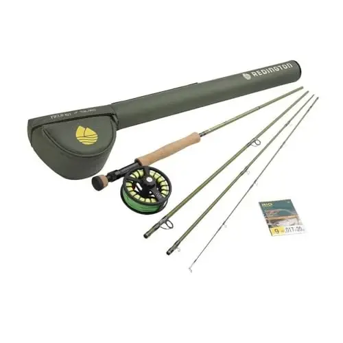 Redington Fly Fishing Field Kit, Fly Rod and Reel Combo Starter Kit, Line and Carrying Case Included - 1