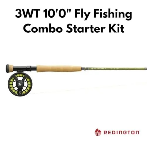 Redington Fly Fishing Field Kit, Fly Rod and Reel Combo Starter Kit, Line and Carrying Case Included - REDINGTON (1)