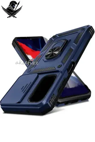 Redmi 10C UYG‘UN zirhli sirg‘ali slayder stendli halqa bilan qoplangan – TO‘Q ko‘k - 1