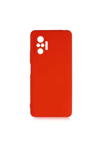 Redmi Note 10 Pro Kılıf Kamera Çıkıntılı Içi Kadife Lansman Yumuşak Dokulu Silikon Kapak Kırmızı - 3D Soft Kırmızı 