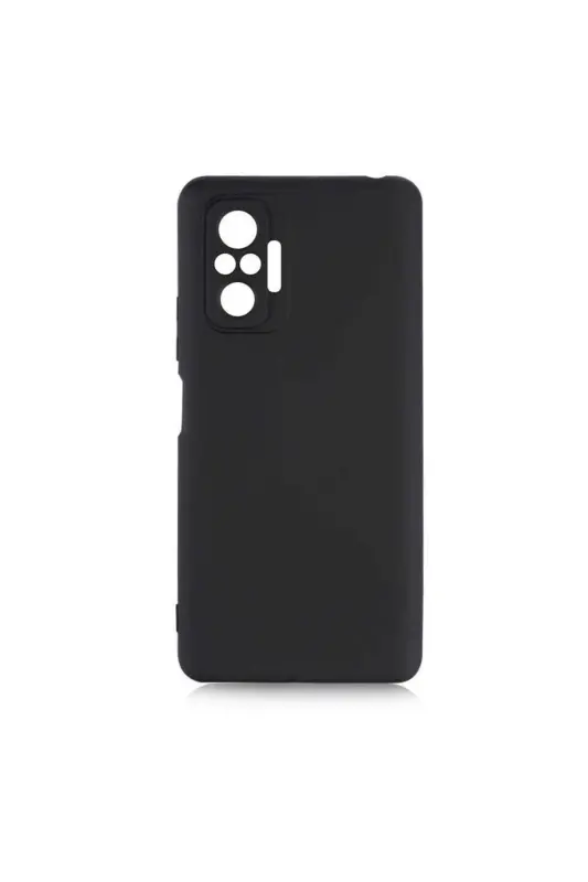 Redmi Note 10 Pro Kılıf Kamera Çıkıntılı Içi Kadife Lansman Yumuşak Dokulu Silikon Kapak Siyah - 3D Soft Siyah - FIBAKS