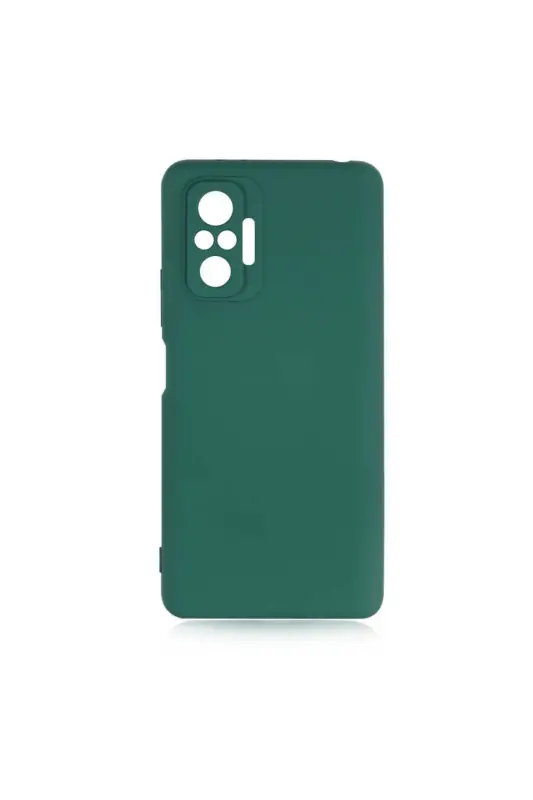 Redmi Note 10 Pro Kılıf Kamera Çıkıntılı Içi Kadife Lansman Yumuşak Dokulu Silikon Kapak Yeşil - 3D Soft Yeşil - FIBAKS