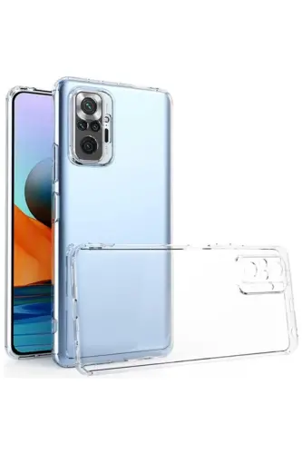 Redmi Note 10 Pro Kılıf Kamera Korumalı Şeffaf Yumuşak Süper Silikon Kapak - 3D Spyke - FIBAKS (1)