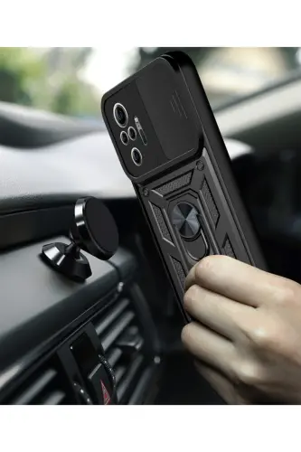 Redmi Note 10 Pro Kılıf Kamera Korumalı Sürgülü Yüzüklü Armor Military Tank-Raptor - 5