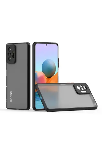 Redmi Note 10 Pro Kılıf Mat Parmak Izi Yapmaz Kamera Korumalı Renkli Tuşlu Sert Silikon Kapak-Spark - FIBAKS (1)