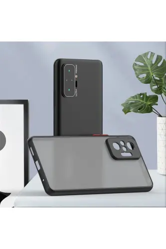 Redmi Note 10 Pro Kılıf Mat Parmak Izi Yapmaz Kamera Korumalı Renkli Tuşlu Sert Silikon Kapak-Spark - 3