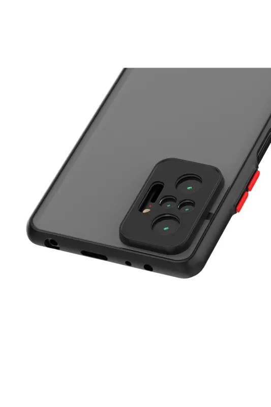 Redmi Note 10 Pro Kılıf Mat Parmak Izi Yapmaz Kamera Korumalı Renkli Tuşlu Sert Silikon Kapak-Spark - 6