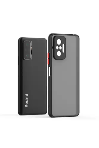 Redmi Note 10 Pro Kılıf Mat Parmak Izi Yapmaz Kamera Korumalı Renkli Tuşlu Sert Silikon Kapak-Spark - 4