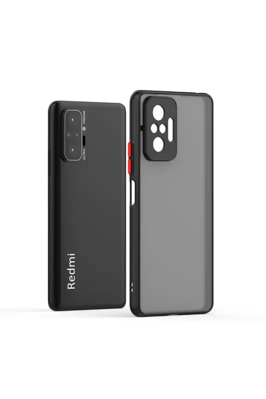 Redmi Note 10 Pro Kılıf Mat Parmak Izi Yapmaz Kamera Korumalı Renkli Tuşlu Sert Silikon Kapak-Spark - 4